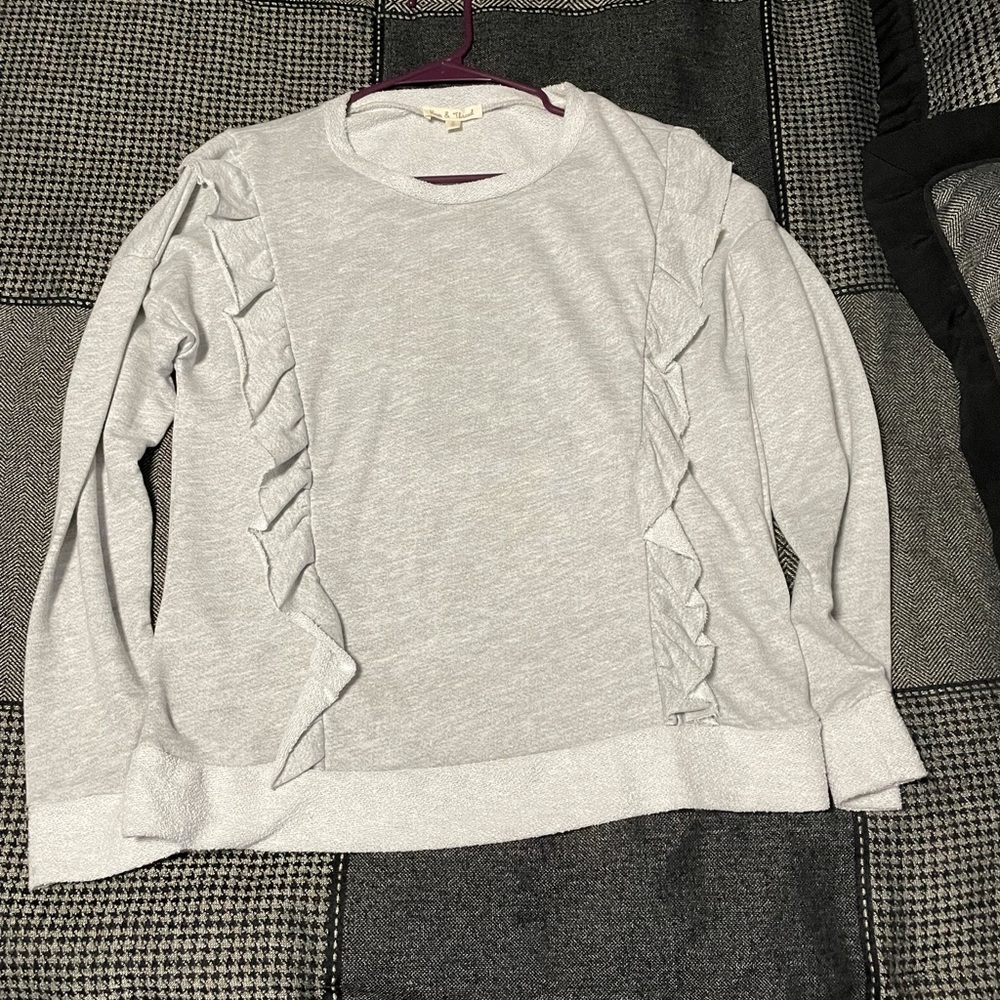 Ruffle Terry Pullover (NWOT)